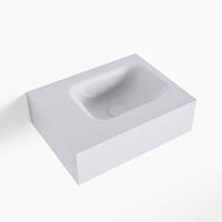 Mondiaz LEX Opbouwwastafel 40x30x12cm 0 kraangaten wasbak rechts Solid Surface Cale mat F52103Cale