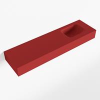 Mondiaz LEX Opbouwwastafel 110x30x12cm 0 kraangaten wasbak rechts Solid Surface mat F52124Fire