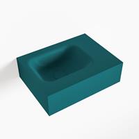 Mondiaz LEX Opbouwwastafel 40x30x12cm 0 kraangaten wasbak links Solid Surface mat F52102Smag