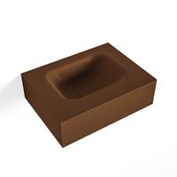 Mondiaz LEX Opbouwwastafel 40x30x12cm 0 kraangaten wasbak midden Solid Surface mat F52101Rust