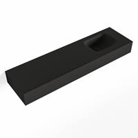 Mondiaz LEX Opbouwwastafel 110x30x12cm 0 kraangaten wasbak rechts Solid Surface Urban mat F52124Urban