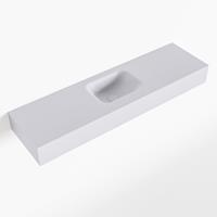 Mondiaz LEX Opbouwwastafel 110x30x12cm 0 kraangaten wasbak midden Solid Surface Cale mat F52122Cale