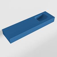 Mondiaz LEX Opbouwwastafel 110x30x12cm 0 kraangaten wasbak rechts Solid Surface mat F52124Jeans
