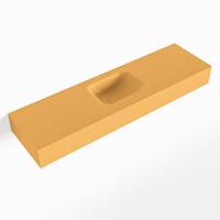 Mondiaz LEX Opbouwwastafel 110x30x12cm 0 kraangaten wasbak midden Solid Surface mat F52122Ocher