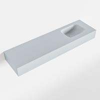 Mondiaz LEX Opbouwwastafel 110x30x12cm 0 kraangaten wasbak rechts Solid Surface Clay mat F52124Clay