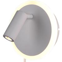 BES LED Led Wandlamp - Trion Jodan - 7w - Warm Wit 3000k - Rond at Wit - Aluminium