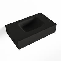 Mondiaz LEX Opbouwwastafel 50x30x12cm 0 kraangaten wasbak rechts Solid Surface Urban mat F52106Urban