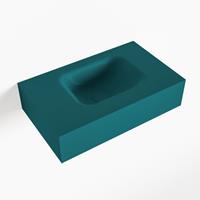 Mondiaz LEX Opbouwwastafel 50x30x12cm 0 kraangaten wasbak rechts Solid Surface mat F52106Smag