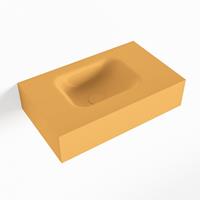 Mondiaz LEX Opbouwwastafel 50x30x12cm 0 kraangaten wasbak links Solid Surface mat F52105Ocher