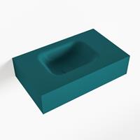 Mondiaz LEX Opbouwwastafel 50x30x12cm 0 kraangaten wasbak links Solid Surface mat F52105Smag