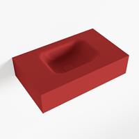 Mondiaz LEX Opbouwwastafel 50x30x12cm 0 kraangaten wasbak midden Solid Surface mat F52104Fire