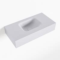 Mondiaz LEX Opbouwwastafel 60x30x12cm 0 kraangaten wasbak midden Solid Surface Cale mat F52107Cale