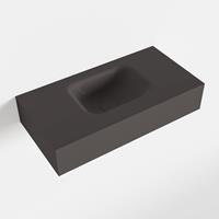 Mondiaz LEX Opbouwwastafel 60x30x12cm 0 kraangaten wasbak midden Solid Surface Dark grey mat F52107Dark_grey