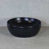HR badmeubelen Circle Waskom - 40x40x14cm - opbouw - keramiek zwart mat 15001021