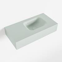 Mondiaz LEX Opbouwwastafel 60x30x12cm 0 kraangaten wasbak rechts Solid Surface Greey mat F52109Greey