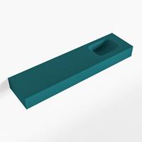 Mondiaz LEX Opbouwwastafel 120x30x12cm 0 kraangaten wasbak rechts Solid Surface mat F52127Smag