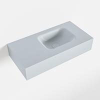 Mondiaz LEX Opbouwwastafel 60x30x12cm 0 kraangaten wasbak rechts Solid Surface Clay mat F52109Clay