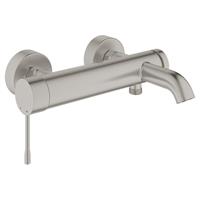 Grohe Essence Badkraan m. omstel m. koppelingen Supersteel 25250DC1