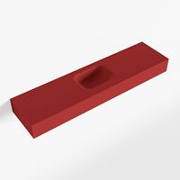 Mondiaz LEX Opbouwwastafel 120x30x12cm 0 kraangaten wasbak midden Solid Surface mat F52125Fire