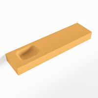 Mondiaz LEX Opbouwwastafel 120x30x12cm 0 kraangaten wasbak links Solid Surface mat F52126Ocher
