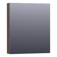 Saniclass Plain Spiegelkast 59x70x15cm Black Oak Rechtsdraaiend SK-PL60RBO