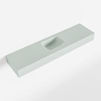 Mondiaz LEX Opbouwwastafel 120x30x12cm 0 kraangaten wasbak midden Solid Surface Greey mat F52125Greey