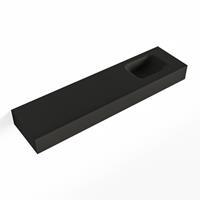 Mondiaz LEX Opbouwwastafel 120x30x12cm 0 kraangaten wasbak rechts Solid Surface Urban mat F52127Urban