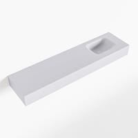 Mondiaz LEX Opbouwwastafel 120x30x12cm 0 kraangaten wasbak rechts Solid Surface Cale mat F52127Cale