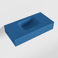 Mondiaz LEX Opbouwwastafel 60x30x12cm 0 kraangaten wasbak midden Solid Surface mat F52107Jeans