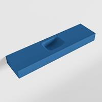 Mondiaz LEX Opbouwwastafel 120x30x12cm 0 kraangaten wasbak midden Solid Surface mat F52125Jeans
