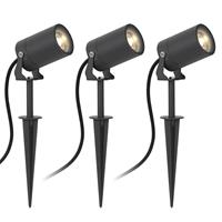 KS Verlichting 3 x Stark tuin spot inclusief LED, snoer & stekker