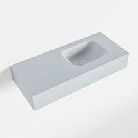 Mondiaz LEX Opbouwwastafel 70x30x12cm 0 kraangaten wasbak rechts Solid Surface Clay mat F52112Clay