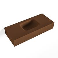 Mondiaz LEX Opbouwwastafel 70x30x12cm 0 kraangaten wasbak midden Solid Surface mat F52110Rust
