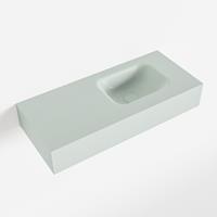 Mondiaz LEX Opbouwwastafel 70x30x12cm 0 kraangaten wasbak rechts Solid Surface Greey mat F52112Greey
