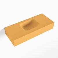 Mondiaz LEX Opbouwwastafel 70x30x12cm 0 kraangaten wasbak midden Solid Surface mat F52110Ocher