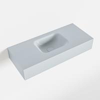 Mondiaz LEX Opbouwwastafel 70x30x12cm 0 kraangaten wasbak midden Solid Surface Clay mat F52110Clay