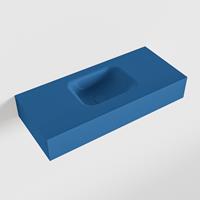 Mondiaz LEX Opbouwwastafel 70x30x12cm 0 kraangaten wasbak midden Solid Surface mat F52110Jeans