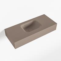 Mondiaz LEX Opbouwwastafel 70x30x12cm 0 kraangaten wasbak midden Solid Surface Smoke mat F52110Smoke