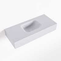 Mondiaz LEX Opbouwwastafel 70x30x12cm 0 kraangaten wasbak midden Solid Surface Cale mat F52110Cale