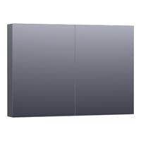 Saniclass Plain Spiegelkast 99x70x15cm Hoogglans Grijs SK-PL100HG