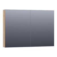 Saniclass Plain Spiegelkast 99x70x15cm Vintage Oak SK-PL100VO