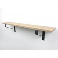 Wood Brothers Eiken 18mm wandplank recht 90 cm op 30 cm diepe plankdragers