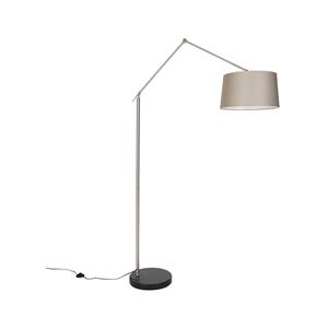 QAZQA Moderne Stehleuchte Stahl mit Schirm taupe 45 cm - Editor
