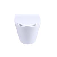 AquaVive hangtoilet Slizza randloos + softclose en Quick Relase toiletzitting wit