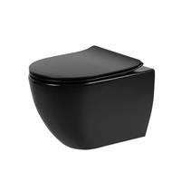 AquaVive hangtoilet Mazaro randloos mat zwart