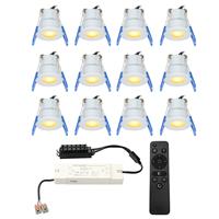 HOFTRONICâ¢ Complete veranda set 12x3W dimbare Milano LED inbouwspots IP65