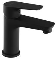 Aqualine Lotta wastafelmengkraan zonder waste 16cm mat zwart