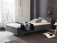 Mobistoxx Bed IXANA 90x200 cm metaalgrijs met hoofdeinde