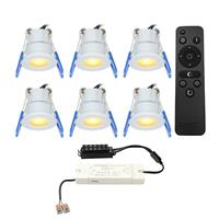 HOFTRONICâ¢ Complete veranda set 6x3W dimbare Milano LED inbouwspots IP65