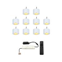 HOFTRONICâ¢ Complete set 10x3W dimbare LED in/opbouwspots Navarra IP44